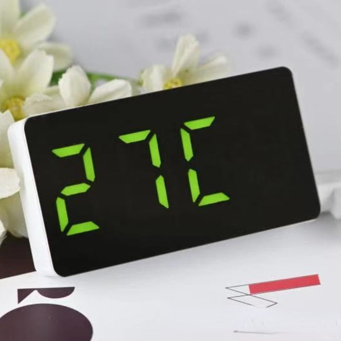 Horloge de Table miroir multifonction, alarme numérique Snooze, affichage de l'heure de nuit, lumière LED, décoration de bureau, maison, cadeaux pour enfants