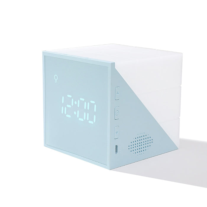 Réveil lumineux minuterie, thermomètre lampe intelligente 10x10 CM