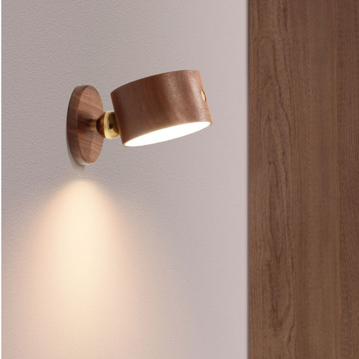 Lampe de Chevet Murale Bois Minimaliste LED 7x10 CM : Éclairage Fonctionnel et Esthétiquement Épuré