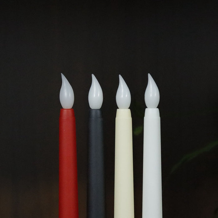 Lot de 3/6 Bougies Chandelles LED Multicolores Blanches - Créez une Ambiance Lumineuse et Festive