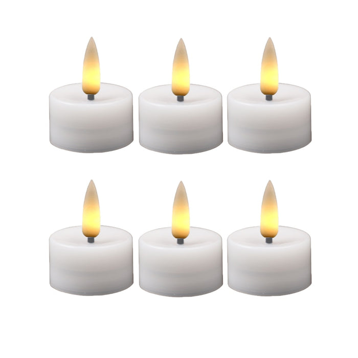 Lot de 3/6 Bougies LED Flamme Blanche et Jaune - Créez une Ambiance Chaleureuse et Réaliste