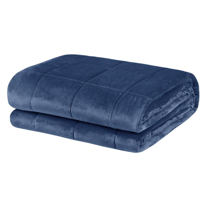 🛌 Couverture Lestée - Lourde, Anti-Anxiété, Anti-Stress, 7/9/11KG, Bleu Marine